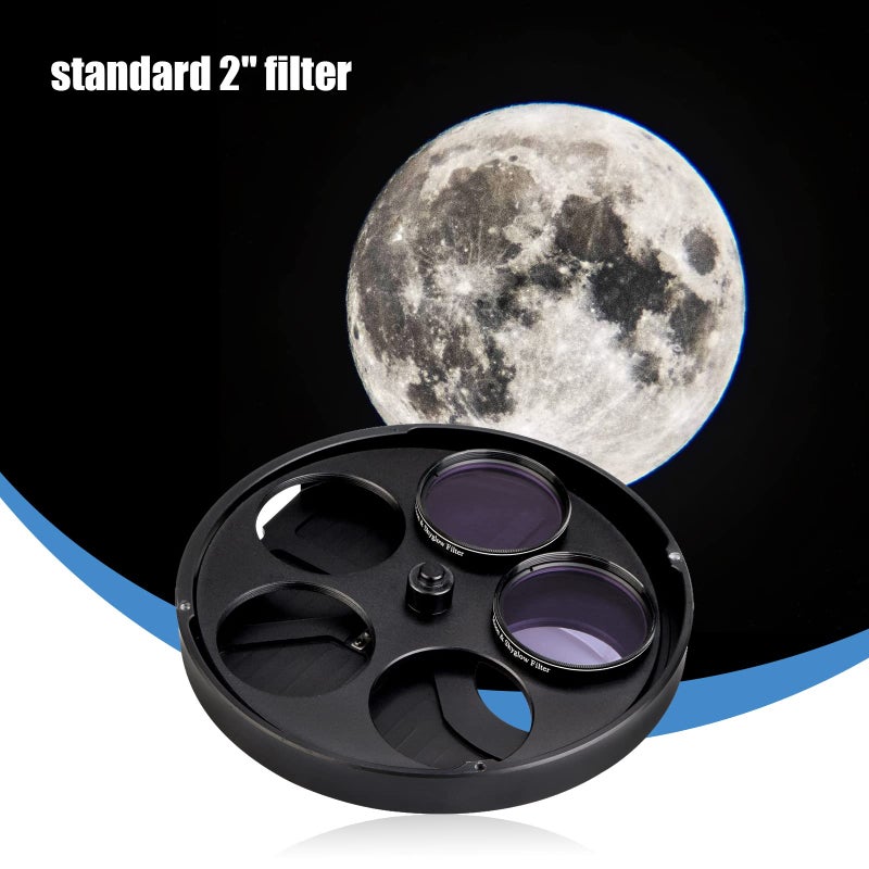 SVBONY SV133 Filter Wheel Multiple 5 Position Filter Wheel for Telescope with 2 inches Eyepiece Adaptor Camera Adaptor and Locking Ring - Image 2